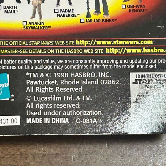 Vintage HASBRO STAR WARS: EPISODE 1 QUI-GON JINN JEDI DUEL Action Figure 1998 - Picture 5 of 5